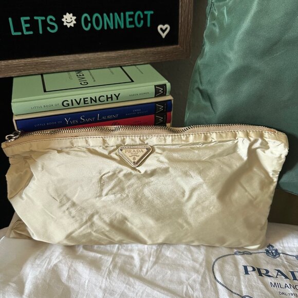 PRADA Nylon Tote Shoulder Bag with Nylon Pouch - EUC - Picture 9 of 11